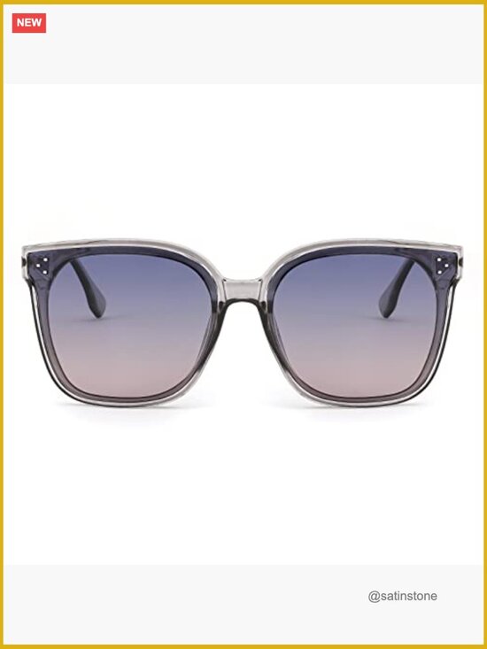 Oversized Retro Square Polarized Sunglasses UV400